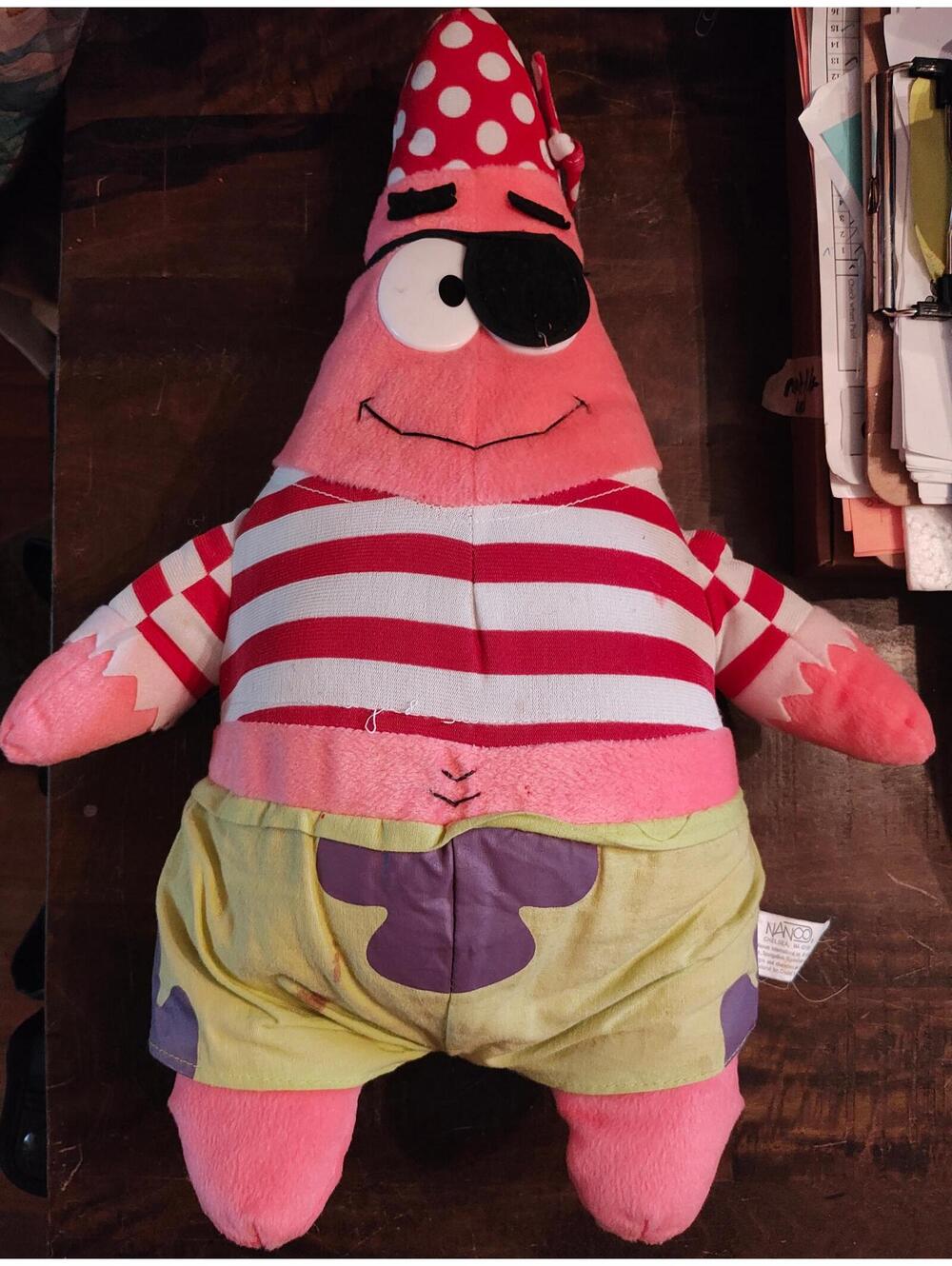 Vintage 2004 Patrick Star official 11" plush Nanco Spongebob